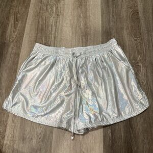 Iridescent Silver Women's Shorts